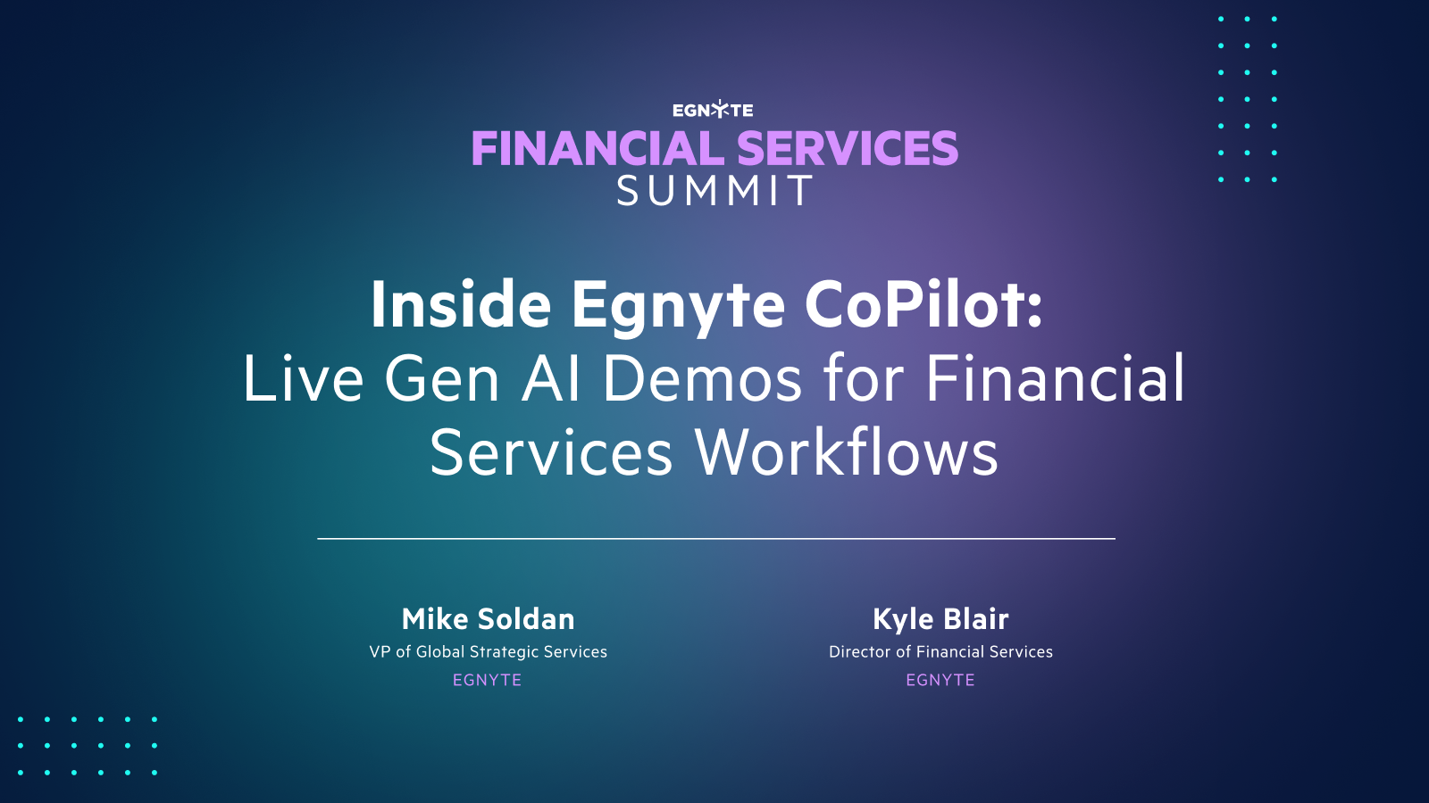 Inside Egnyte Copilot: Live Gen AI Demos for Financial Services Workflows