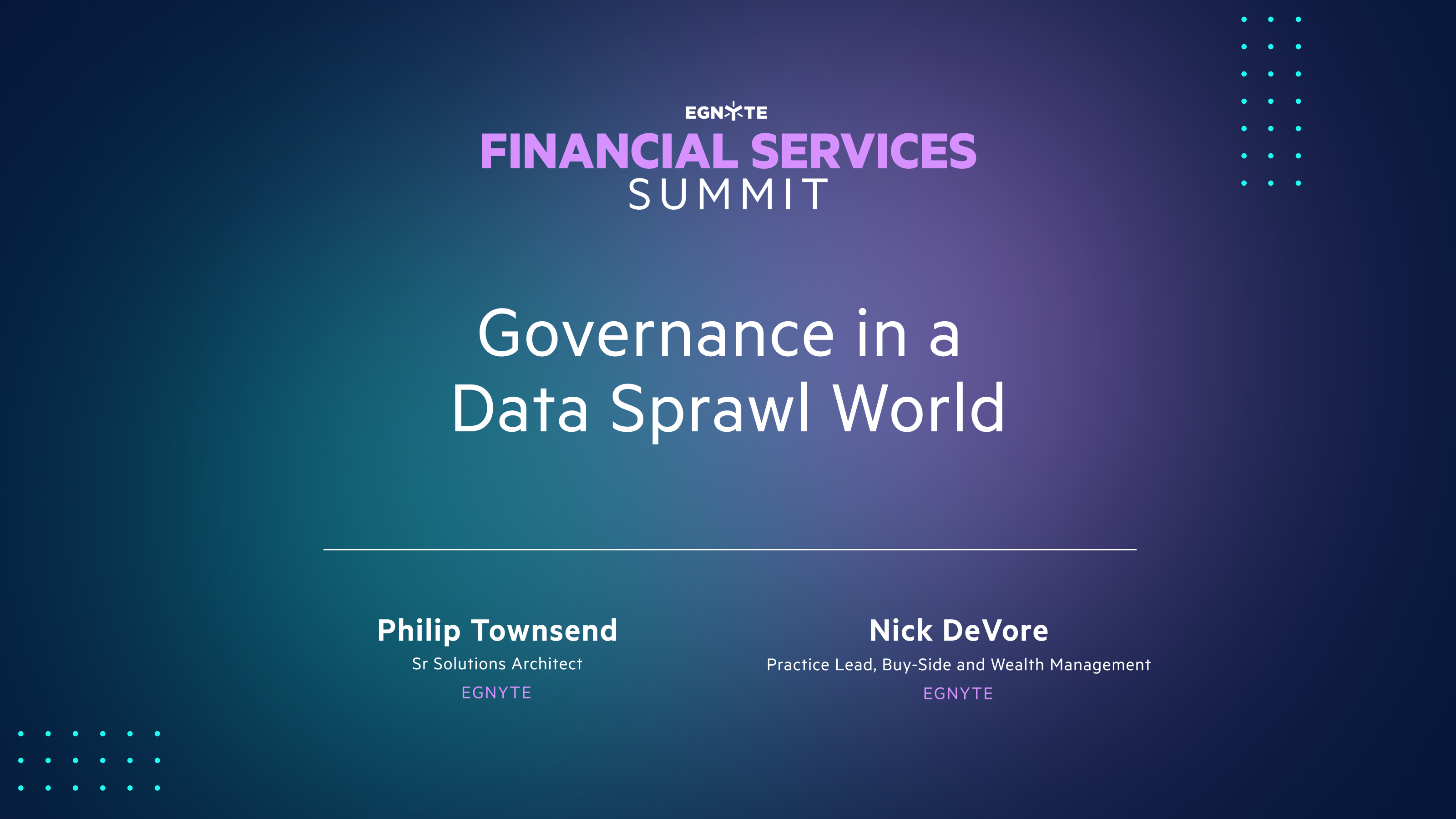 Governance in a Data Sprawl World