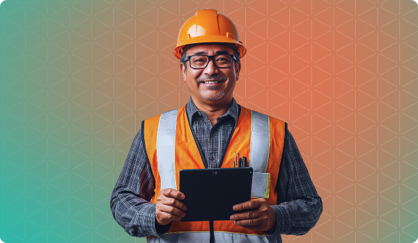 AEC worker in safety gear | Egnyte