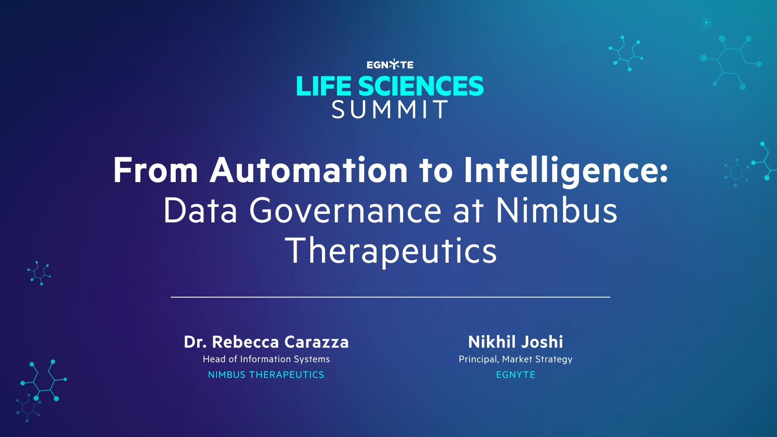 From Automation to Intelligence: Data Governance at Nimbus Therapeutics